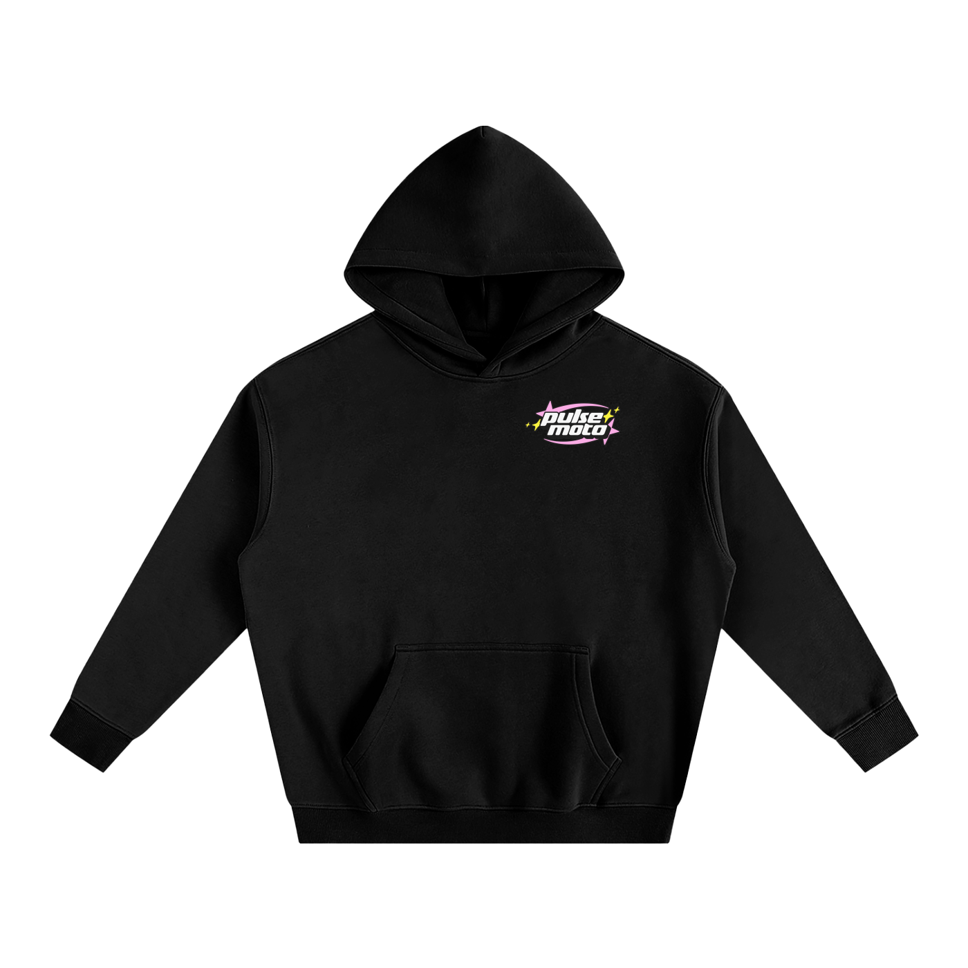 Pulse Moto Hoodie (Black-Pink)