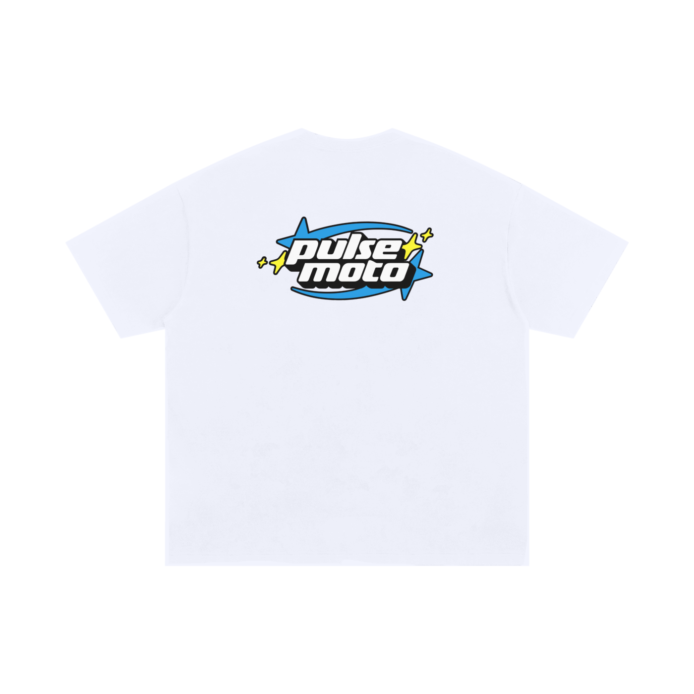 Pulse Moto T-Shirt (White + Blue)