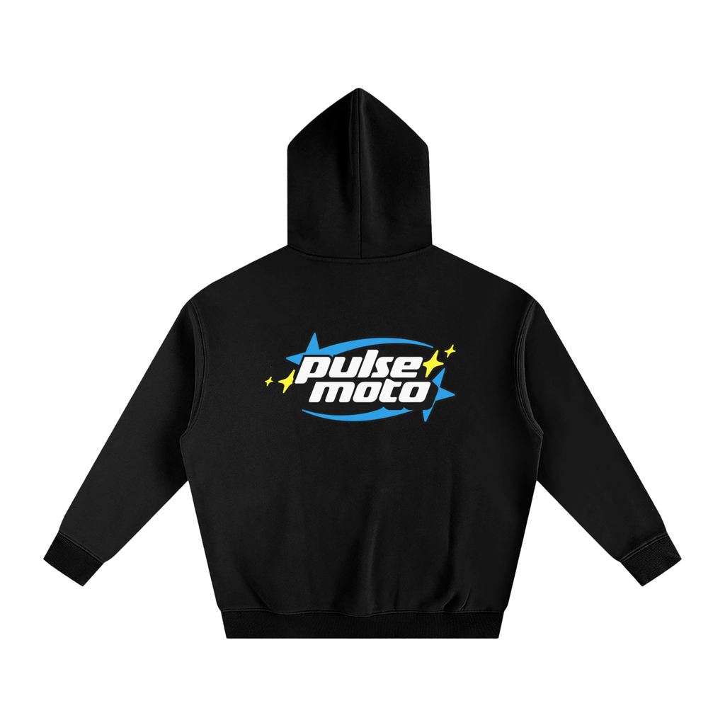 Pulse Moto Hoodie (Black + Blue)