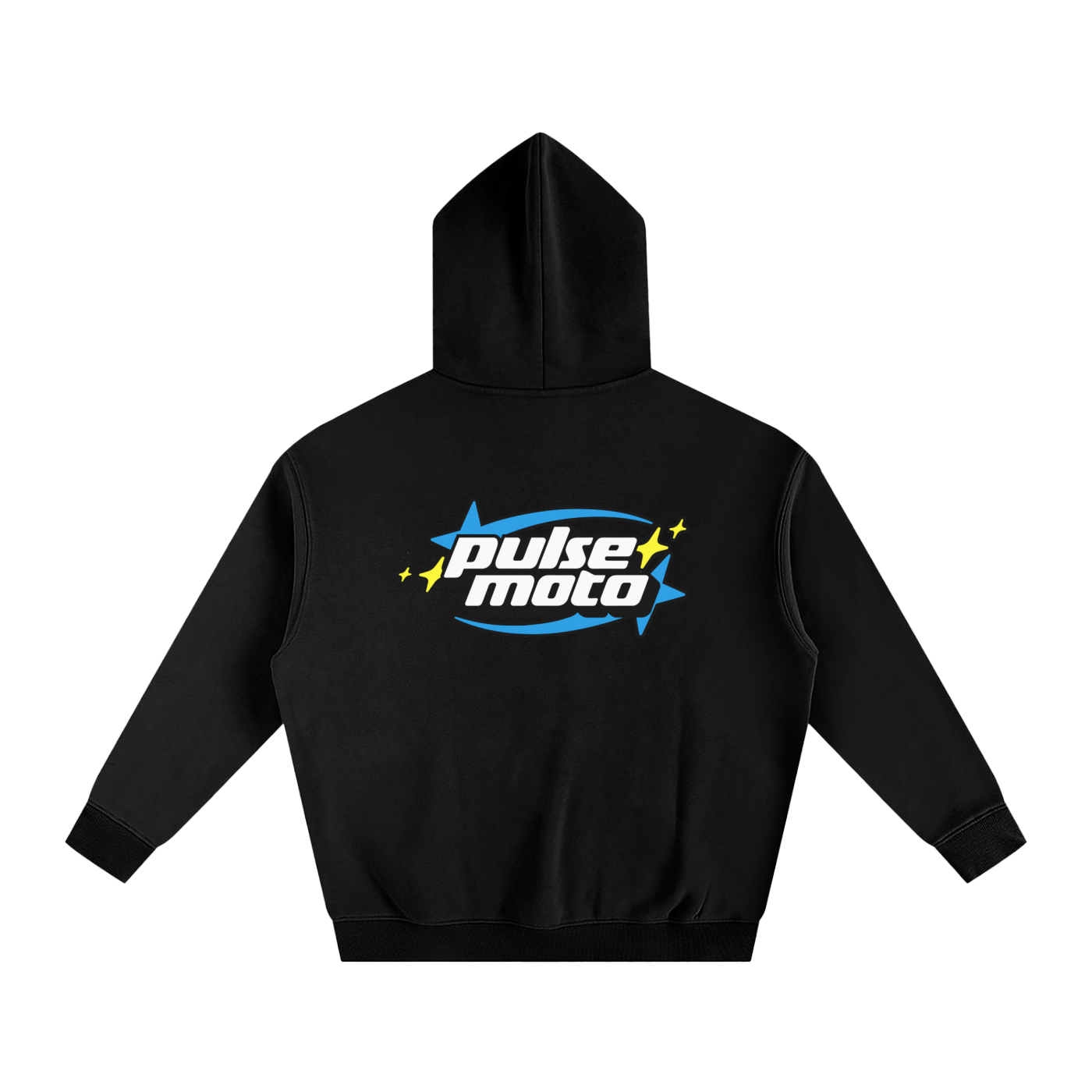 Pulse Moto Hoodie (Black + Blue)