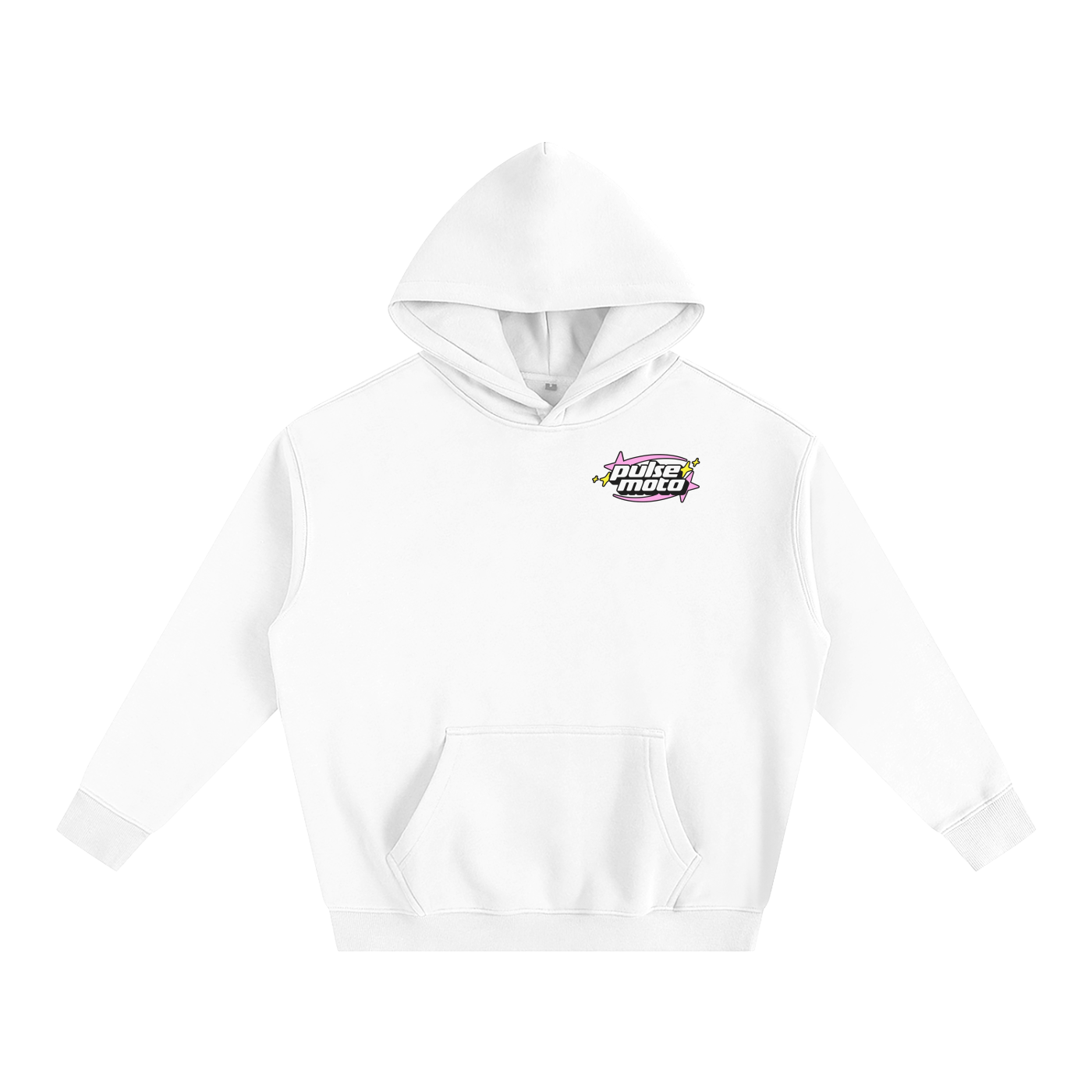 Pulse Moto Hoodie (White-Pink)