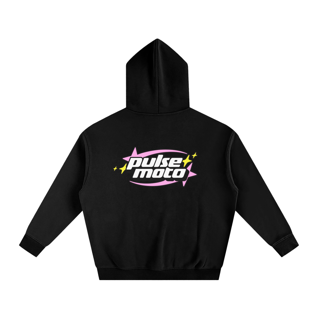 Pulse Moto Hoodie (Black-Pink)